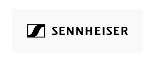 black Seinnheiser Logo on a white background