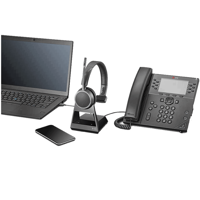 Poly Voyager 4210 CD Office Deskphone, PC and mobile headset