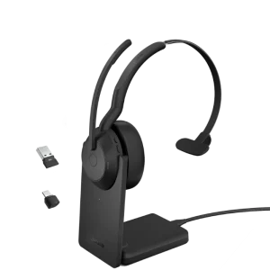 Jabra Evolve2 55 Mono Wireless Headset w/ Stand