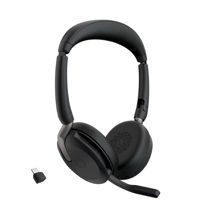 Jabra Evolve2 75 PC Wireless Headset with 8-Microphone Technology - Dual  Foam Stereo Headphones with Advanced Active Noise Cancelling, USB-C  Bluetooth