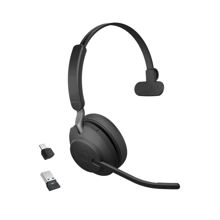Jabra Evolve2 65 UC Mono Headset (w/ Stand) - Headsets Direct