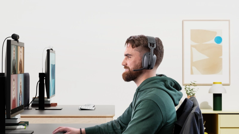 Logitech Zone Vibe Wireless Headset - In Office Setting